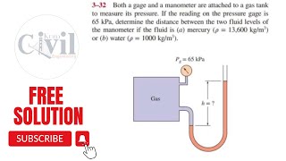 332 determine the distance between the two fluid levels ofthe manometer [upl. by Blaire]