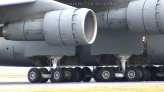 C5 Galaxy screaming takeoff at Abbotsford Airport [upl. by Sakul]