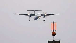 Crosswind landing at airport BernBelp HD [upl. by Enirolf]