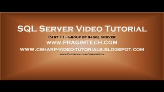 Group by in sql server  Part 11 [upl. by Kristel908]