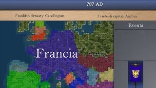 History of the Franks in Civilization IV Every Year [upl. by Leahcimnhoj]