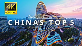 Top 5 Richest Cities in China 🇨🇳 in 4K ULTRA HD 60FPS Video by Drone [upl. by Yatnuahc756]