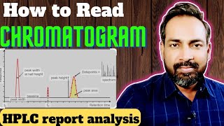 hplc report analysis  HOW TO READ A CHROMATOGRAM StepByStep Guide  Hindi [upl. by Valina]