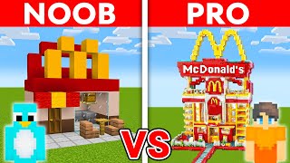 NOOB vs PRO MODERN MCDONALDS HOUSE BUILD CHALLENGE in Minecraft [upl. by Ecinahs]