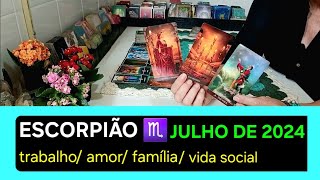 ESCORPIÃO ♏️ JULHO DE 2024 trabalho amorfamília vida social [upl. by Lezah465]