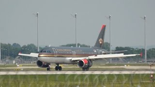 Royal Jordanian Airline Airbus A320232 JYAYQ arrival at Munich Airport Ankunft München Flughafen [upl. by Enneillij]