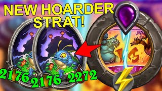 Heedless Hoarder with Fluidity and DoubleHeader Strat  Hearthstone Battlegrounds [upl. by Trahern]