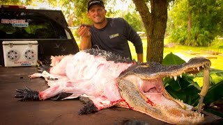 GRAPHIC How to Butcher a Massive Alligator [upl. by Threlkeld]