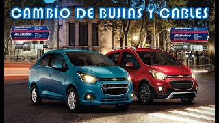 AFINACION CHEVROLET SPARK BEAT 12 PARTE 2 CAMBIO DE BUJIAS Y CABLES [upl. by Dita193]