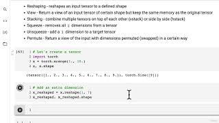 Reshaping Viewing and Stacking Tensors  what are tensors [upl. by Neirad]