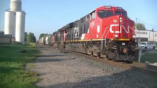 TRIPOD Railfanning 81023 The Richmond Michigan Area Featuring PARADE Of 2 CN Southbound CN Trains [upl. by Kepner]