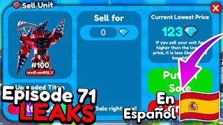 ✨ Leaks ✨  🔄 ¿Cómo FUNCIONARA el NUEVO MARCKETPLACE💥 Toilet Tower defense En español [upl. by Ailhat]