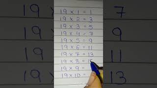 19 table trick easyenjoymaths [upl. by Arikaahs]