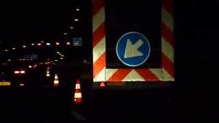 Amsterdam night traffic jam 1 am A1 Diemen [upl. by Ydne]