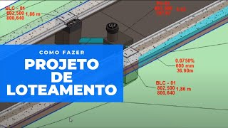 Projeto de Loteamento em BIMAGUA ESGOTO PLUVIAL [upl. by Bautram]