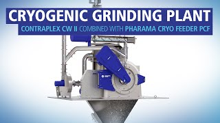 Cryogenic grinding system with pin mill Contraplex CW II and Pharma Cryognic Feeder PCF [upl. by Rellim]