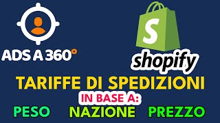 Come Configurare la Spedizione su Shopify in Base al Prezzo e Peso [upl. by Nomihs]