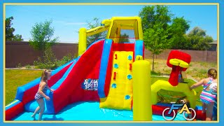 FUN BACKYARD INFLATABLE WATERSLIDE [upl. by Ahcilef]