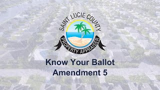 Know Your Ballot  Amendment 5 [upl. by Oakley]