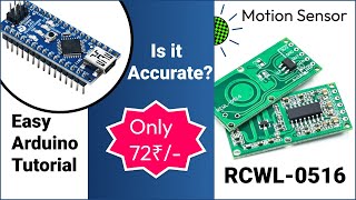 With and without Arduino Motion Sensor Tutorial RCWL0516 [upl. by Enohpets616]