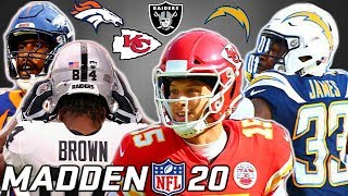 CAN THE BEST AFC WEST PLAYERS COME TOGETHER AND WIN A SUPERBOWL Madden 20 Franchise Experiment [upl. by Vasilek]