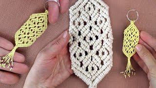 Floral Macrame Pattern for Keychain Bracelet Belt or Wall Hanging Element [upl. by Lativa668]