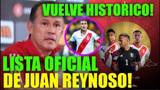 PAOLO GUERRERO CONVOCADO A LA SELECCION PERUANA LISTA DE CONVOCADOS DE JUAN REYNOSO [upl. by Dolli317]