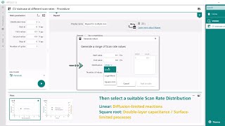 1 minute demo Cyclic Voltammetry at different scan rates [upl. by Darwen]