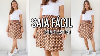 SAIA COM ELÁSTICO FÁCIL  só com costura reta [upl. by Sadoc]