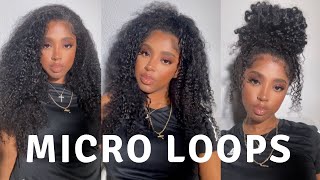 How To  Micro Loop Extension Install on Natural Hair At Home Ft YWigs [upl. by Esila682]