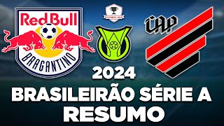 BRAGANTINO 1 X 0 ATHLETICOPR AO VIVO  BRASILEIRÃO SÉRIE A 2024  18ª RODADA  NARRAÇÃO [upl. by Neffirg775]