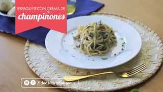 Spaghetti en salsa blanca con champiñones  NESTLÉ [upl. by Byrom]