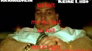 Rammstein Keine Lust Lyrics [upl. by Jennine]