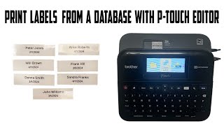 Print Labels from a Database with Ptouch Editor [upl. by Oskar]