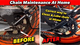 How to Clean amp Lube bike chain at home  Cheap amp easy way [upl. by Ainnet]