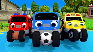 Baby Shark  Wheels On the Bus song  Soccer ball shaped wheels  Baby Nursery Rhymes amp Kids Songs [upl. by Bertha]