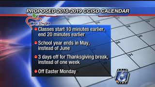 Proposed 201819 CCISD Calendar [upl. by Grace]