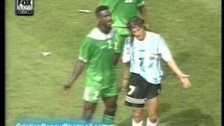 Argentina 2 Nigeria 1 Mundial 1994 Los goles [upl. by Loralie442]