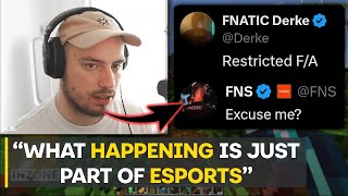 Derke Speaks on Why Nobody From Fnatic Would Reveal His Reason For Leaving [upl. by Tnecnivleahcim]