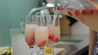 How to Make Champagne Cocktails  Cocktail Recipes [upl. by Aissatsana]