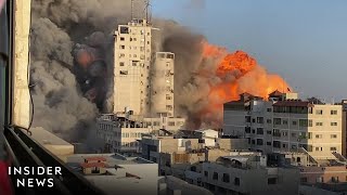 Dramatic Footage Shows Gaza Under Attack And Missiles Targeting Israel [upl. by Huntingdon647]