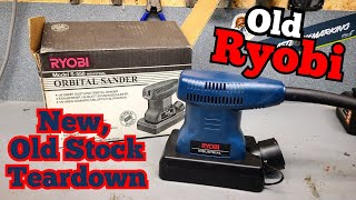 Brand new 26 year Old Blue Ryobi S550 sander teardown [upl. by Aiyn]