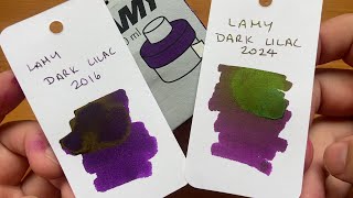 LAMYGATE 2024 Lamy Dark Lilac 2016 vs 2024 Swatch samples [upl. by Natelson]