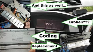 BMW 535d E60 IDrive not powering up Diagnose replacement and coding [upl. by Aonian]