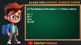 The distance of the point 1 7 from xaxis is Coordinate geometry class 10 ncert [upl. by Zaraf]