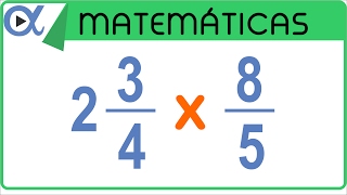 ✖️ MULTIPLICACIÓN de una FRACCIÓN MIXTA por una FRACCIÓN IMPROPIA 👉 con Diferente Denominador [upl. by Rednaxela]