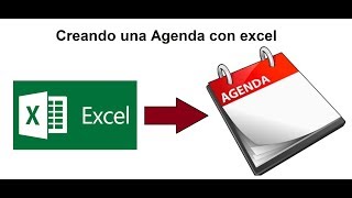 Como crear una Agenda en Excel Parte 1 [upl. by Seuqcaj]