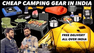 🏕️ Camping Gear Best amp Cheap in India 🇮🇳  Camping Tent  Sleeping Bag Chairs Lights Mattress [upl. by Ardnala]