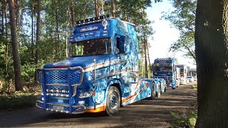 Master Truck Show 2023 with Scania V8 MAN Mercedes Renault DAF Volvo open pipes sound Part 1 [upl. by Ettelrats583]