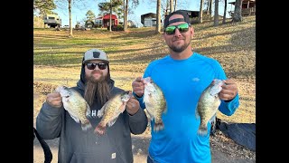 Early Spring Crappie Fishing  PreSpawn  Lake Millwood Arkansas [upl. by Adihsaar]